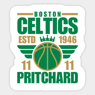 Boston Celtics Pritchard 11 Basketball Retro Sticker